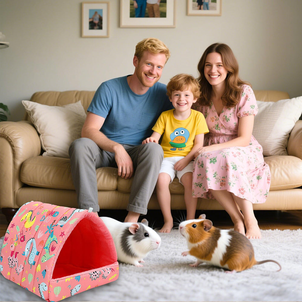 UPINS Guinea Pig Bed multi-functional design offers sleeping space and hiding option