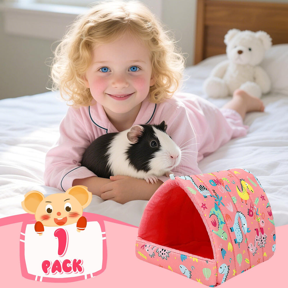 UPINS Guinea Pig Bed pink design remains clean and inviting