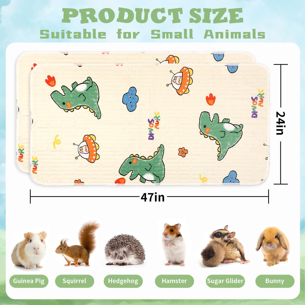 UPINS guinea pig cage liner 47x24 provides full cage coverage for small pets.