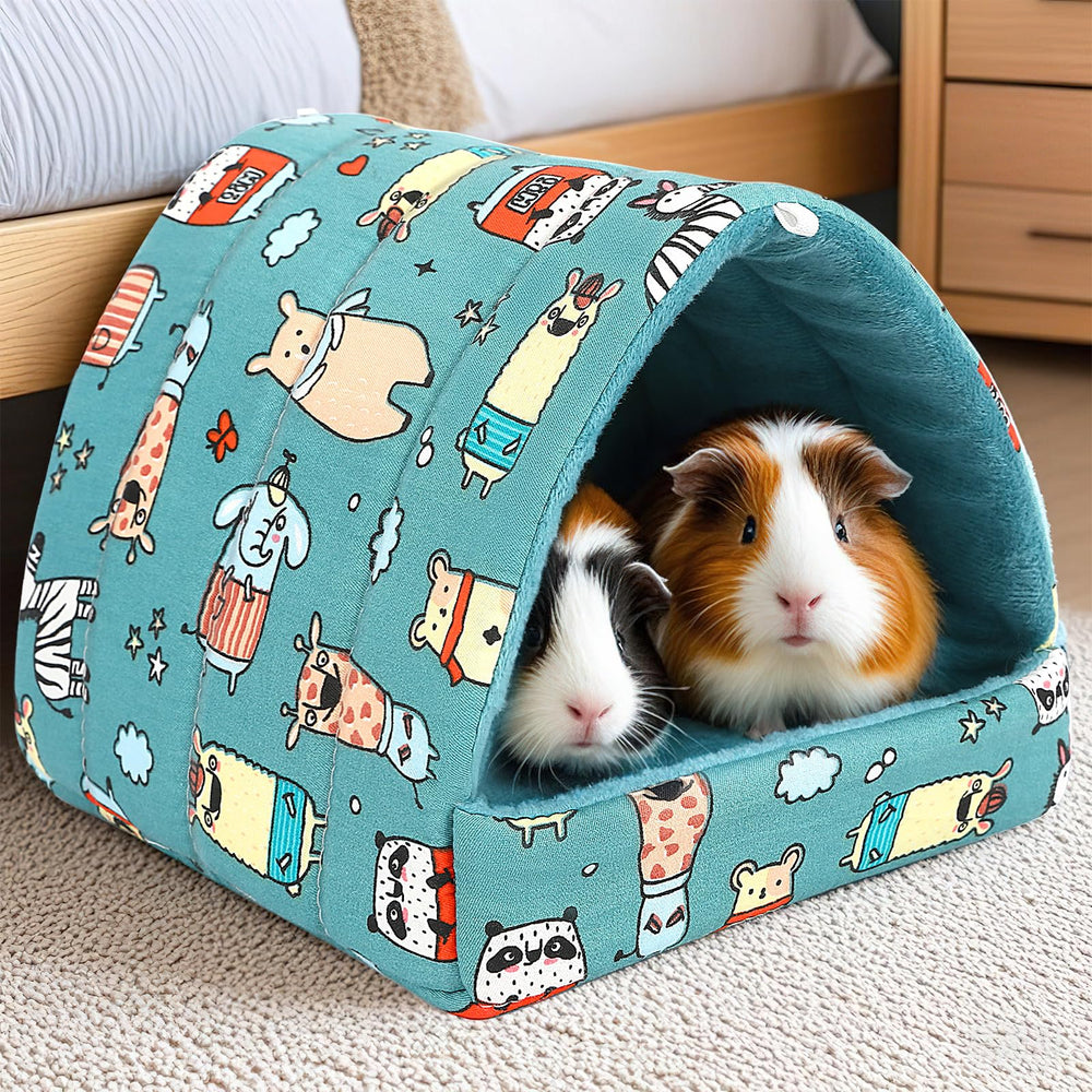 UPINS guinea pig hideout non-slip bottom keeps bed in place