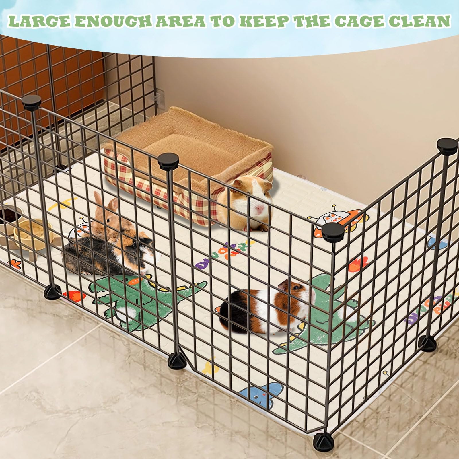 UPINS water-repellent layer prevents urine from soaking into cage parts.