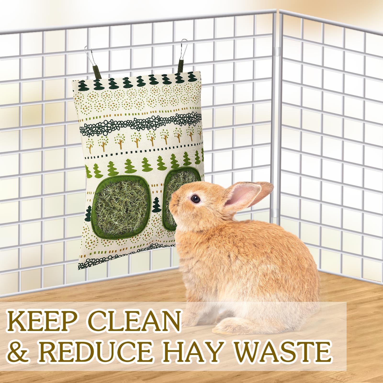 UPINS hay bag pattern pack 3pcs illustrates colorful hay-feeding options