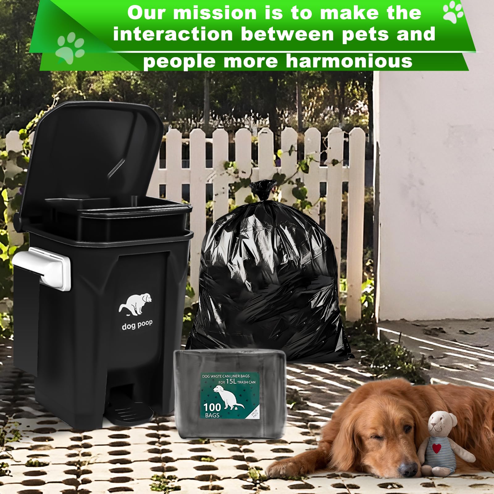 Uppcasir outdoor waste bags for garage or yard keep cleanup tidy