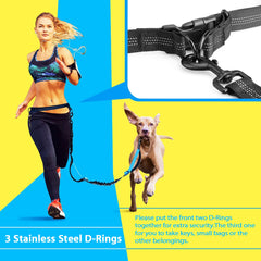 Uppetly adjustable waist belt image shows 27–55 inch range for comfortable hands-free walks.