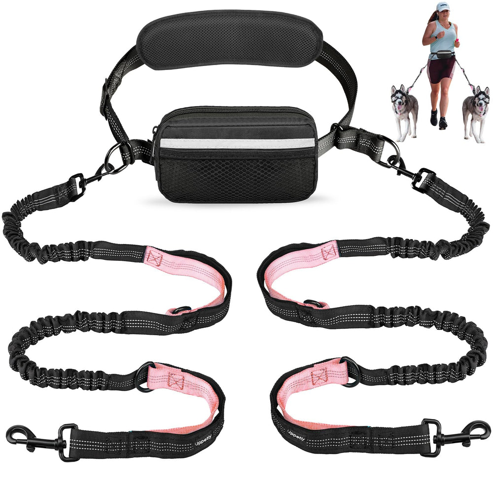 Uppetly hands-free leash waistbelt enables hands-free walking while you run with your dog.