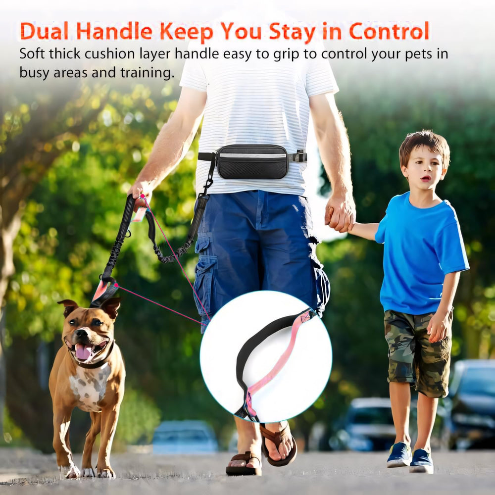 Uppetly large pink leash increases visibility and stylish daytime use