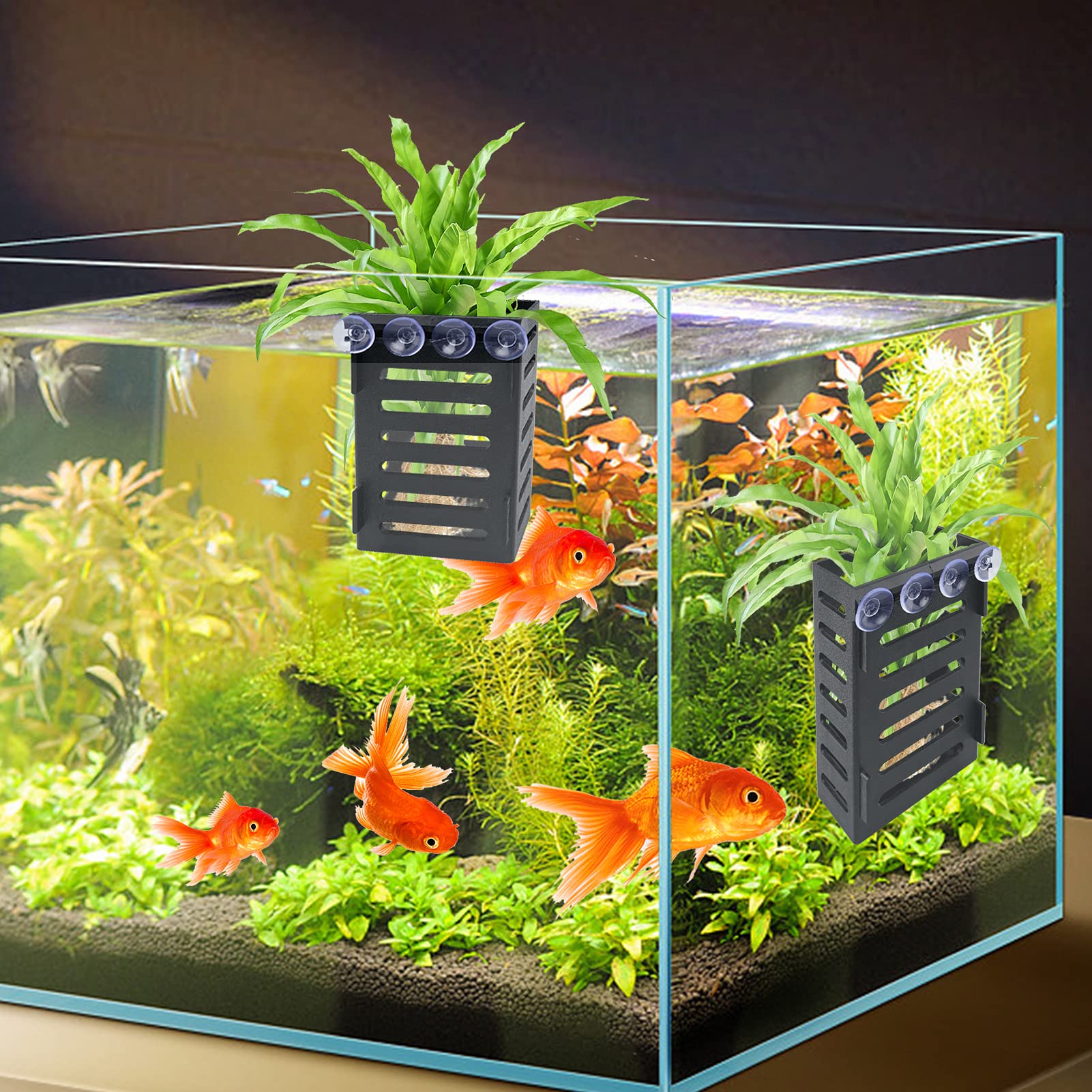 Uprony aquascape decoration for fish tank adds natural appeal without clutter.