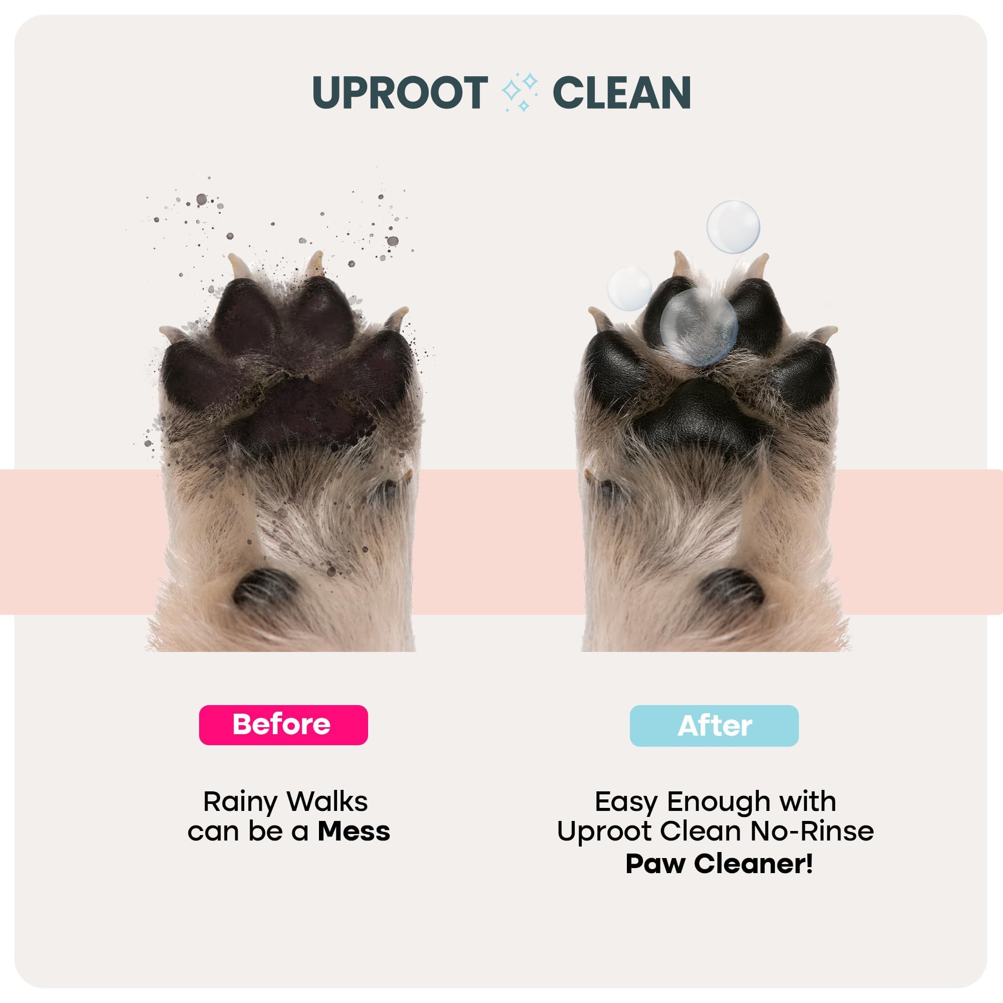 Uproot Clean all-dogs compatible paw cleaner for every paw type.