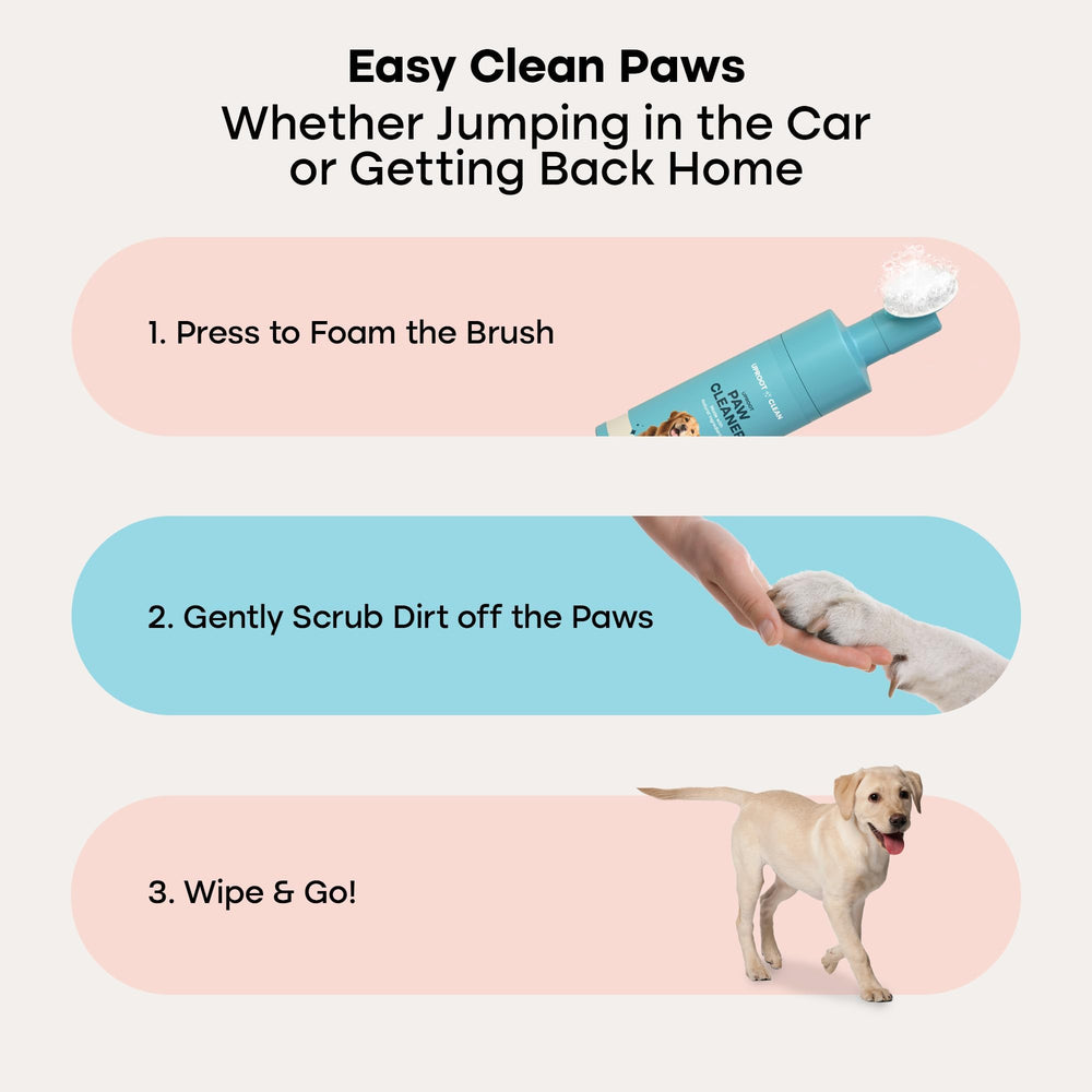 Uproot Clean hypoallergenic paw wash supports safe daily use.