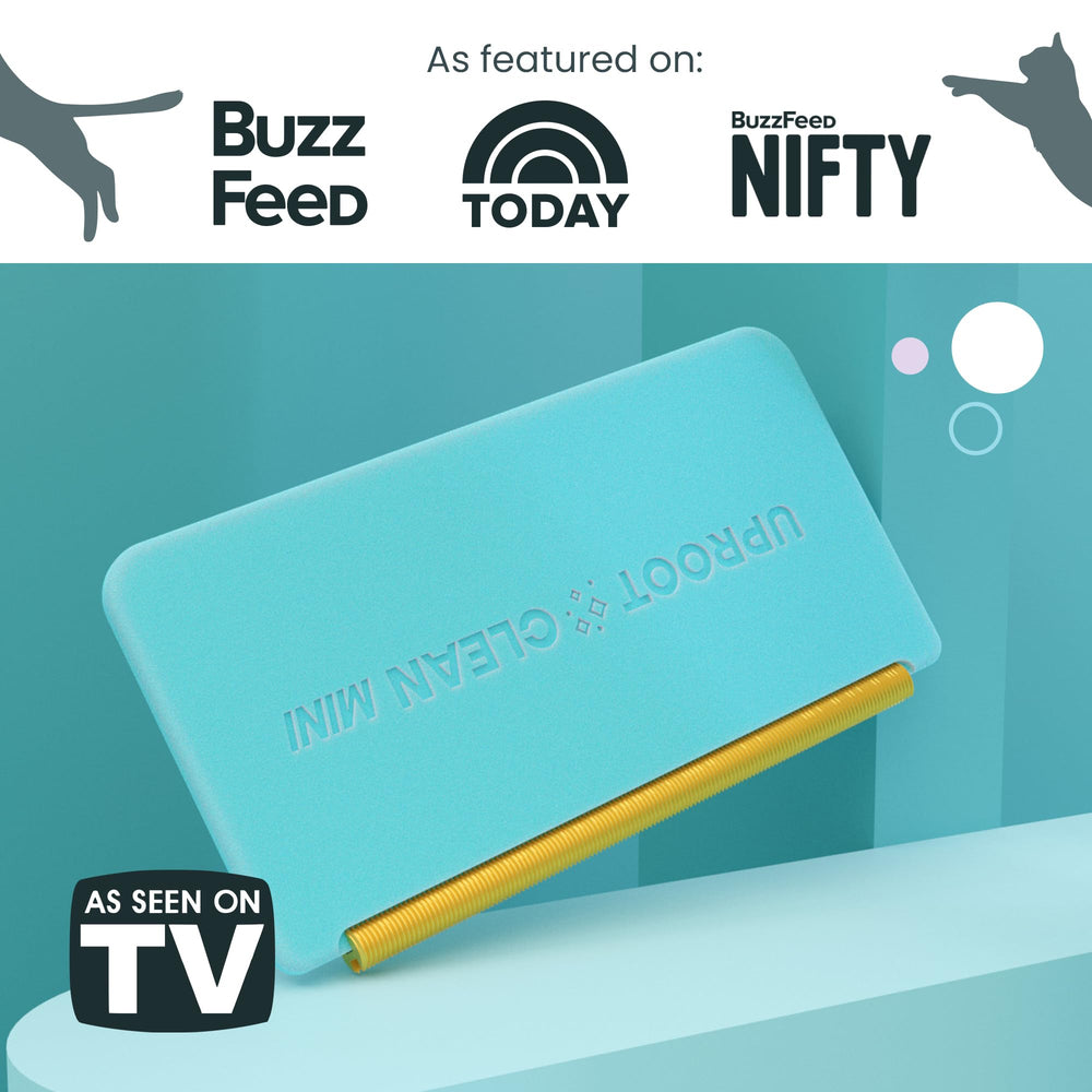 Uproot Clean Mini Pet Hair Remover navigating tight corners with ease.