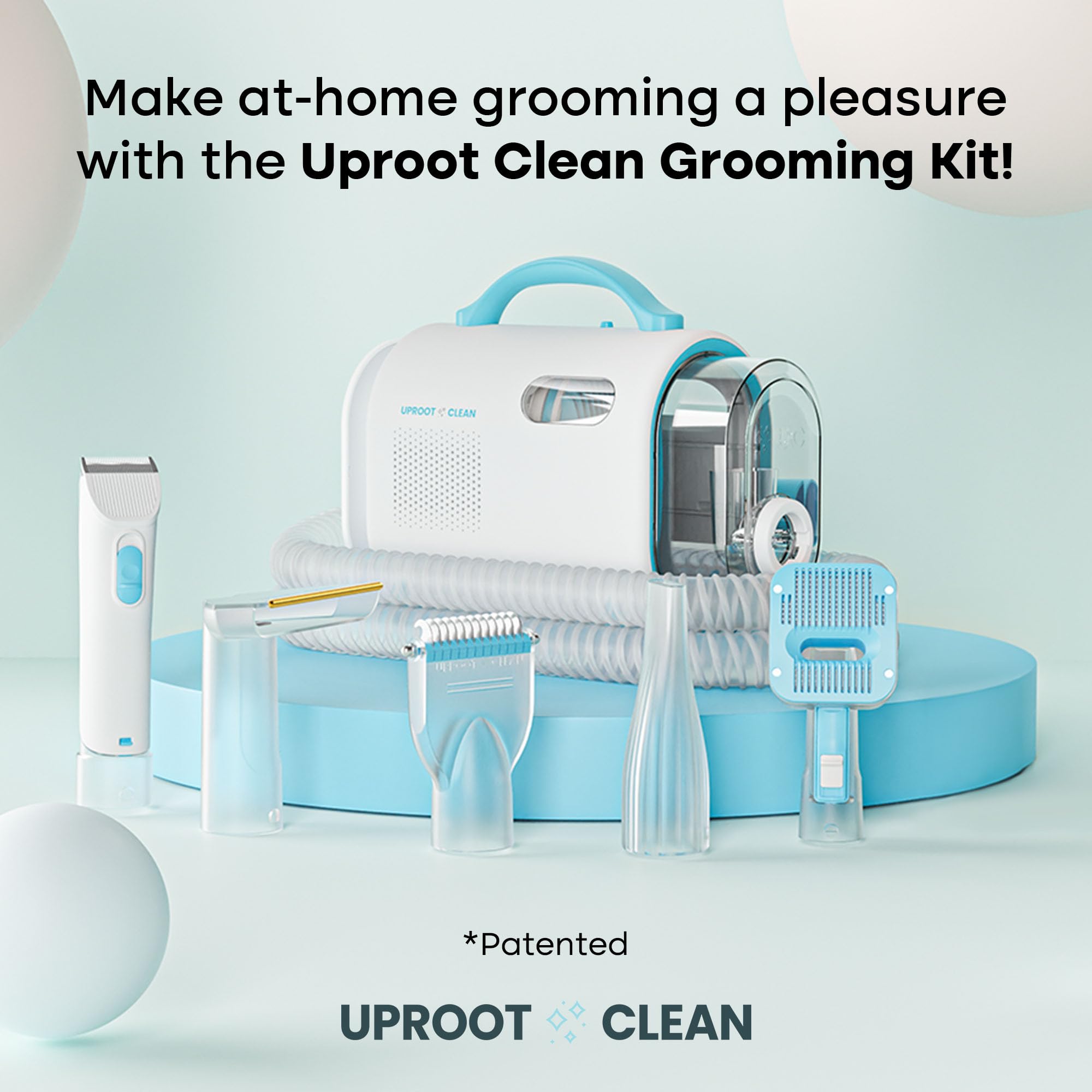 Uproot Clean detangle tool in action smoothing coat