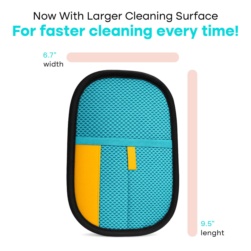 Uproot Clean pet hair glove keeps living spaces fur-free and tidy.