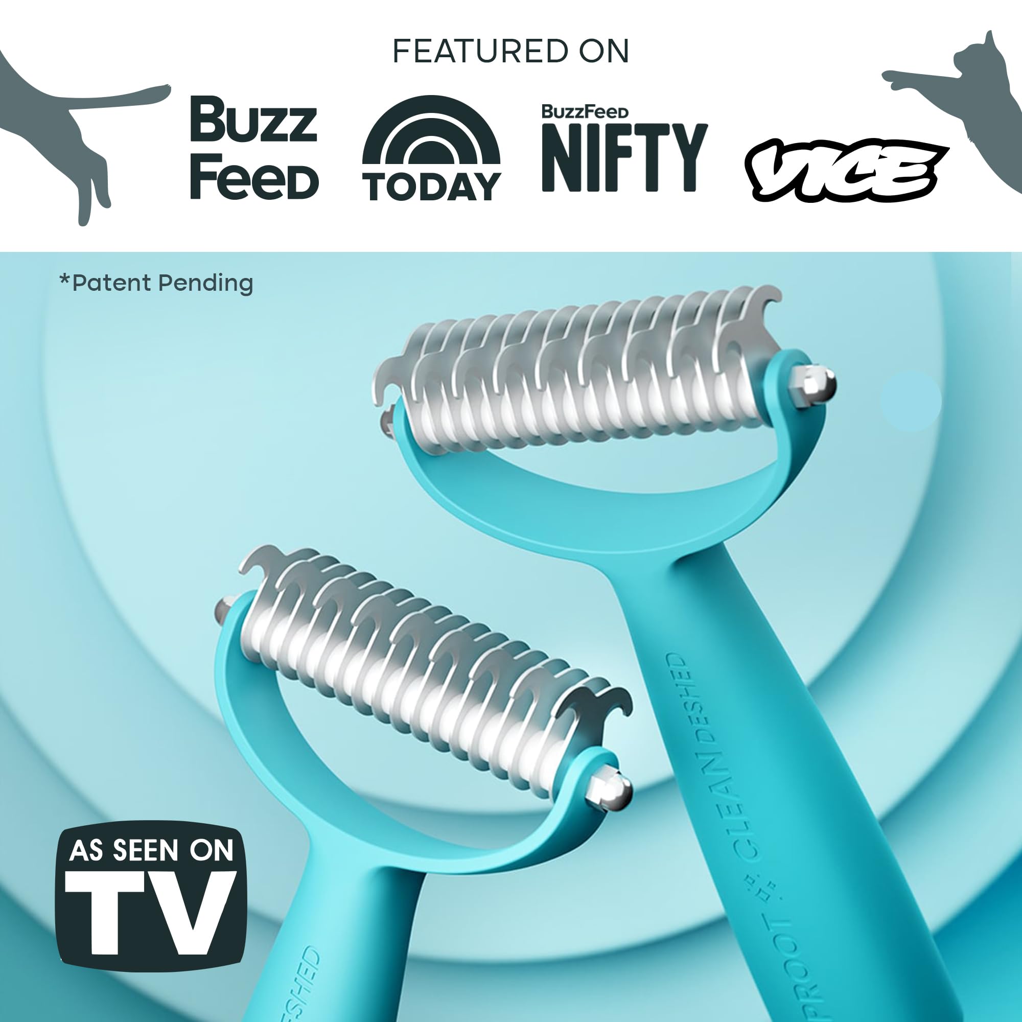 Uproot Clean Undercoat Rake durable stainless steel image emphasizes longevity and performance.