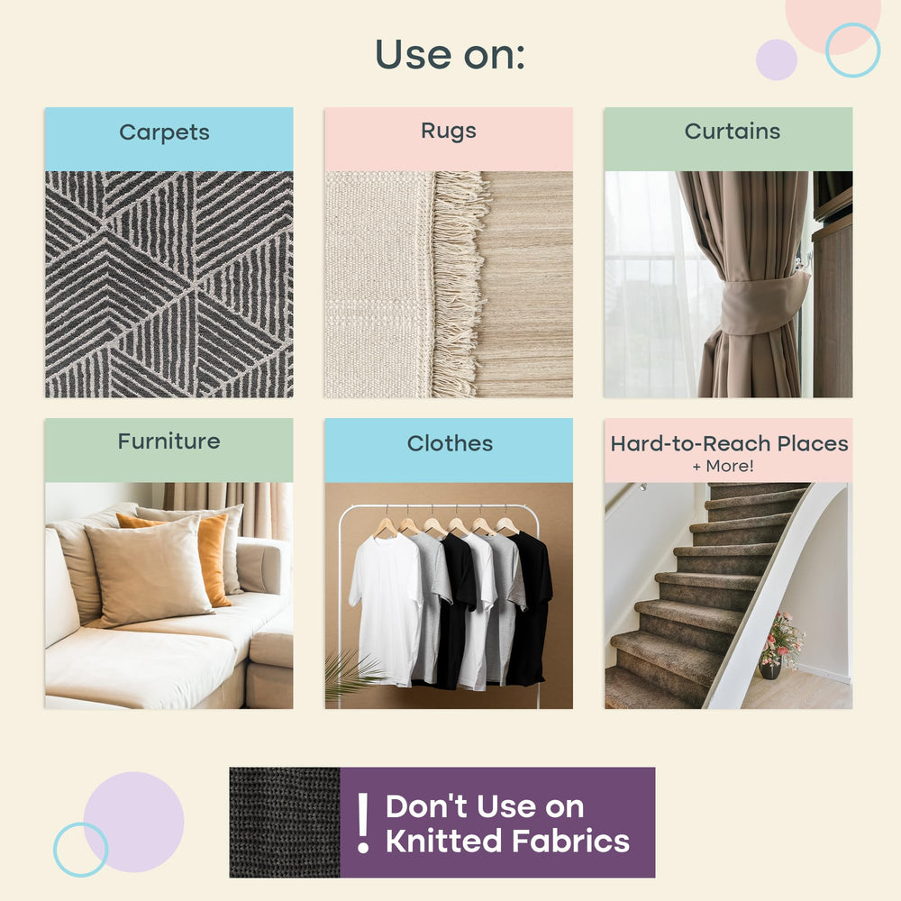 Uproot Cleaner Pro on sofa illustrates hassle-free lint control during lounging.