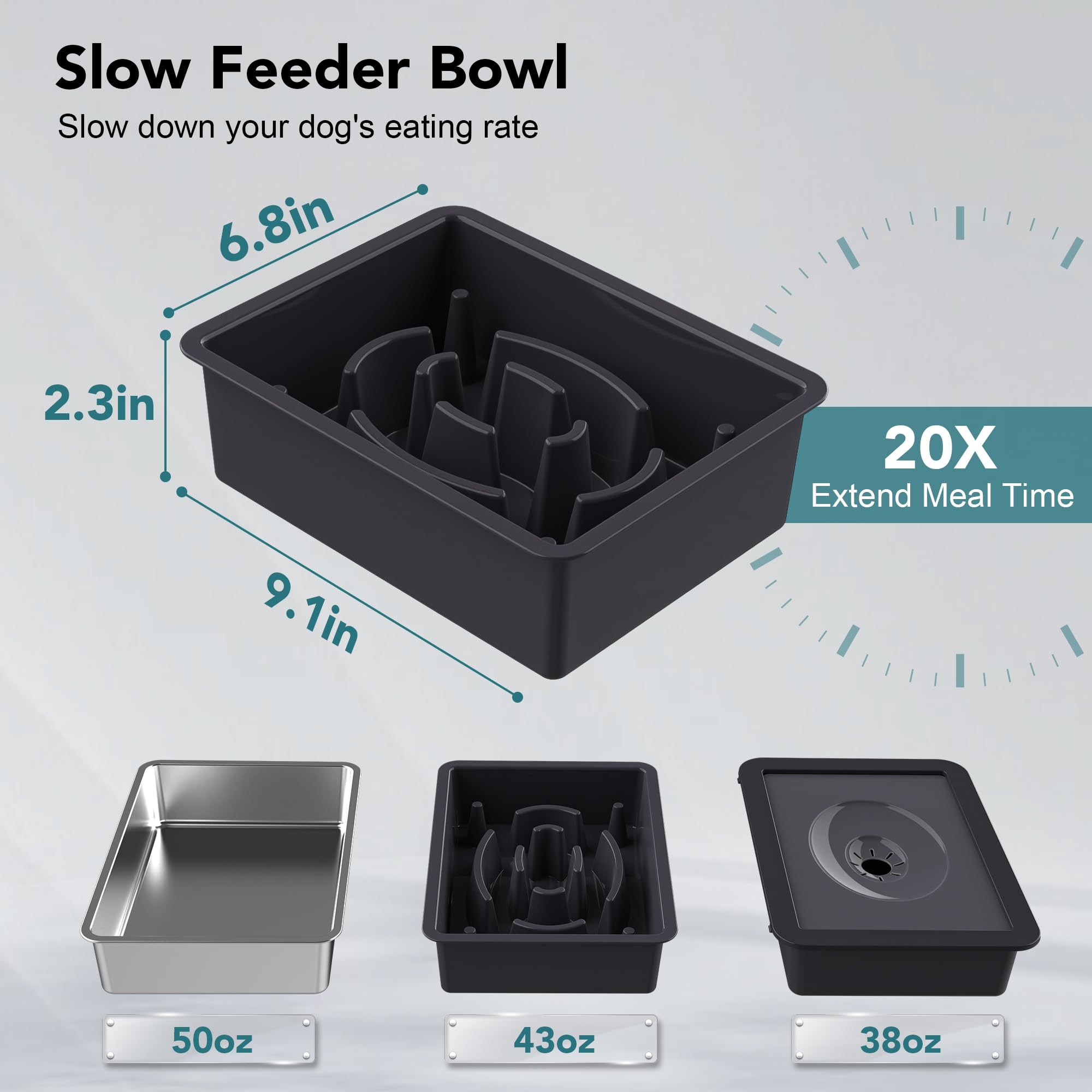 UPSKY no-spill water bowl reduces splashes for cleaner fur.