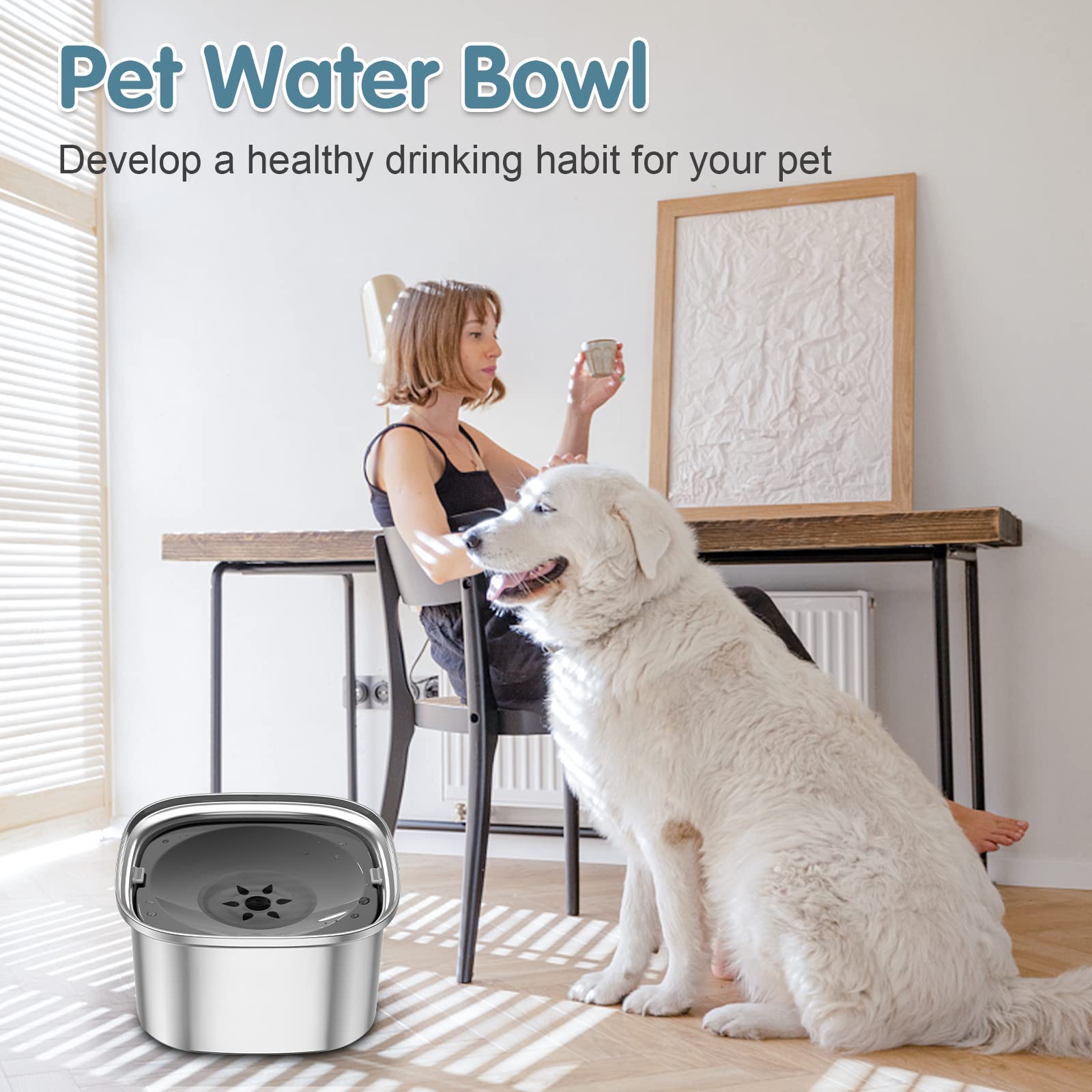 UPSKY 3L dog water bowl car-use installation for reliable on-the-go hydration.
