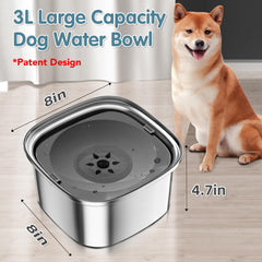 UPSKY 3L dog water bowl spill-proof design prevents car and home messes.
