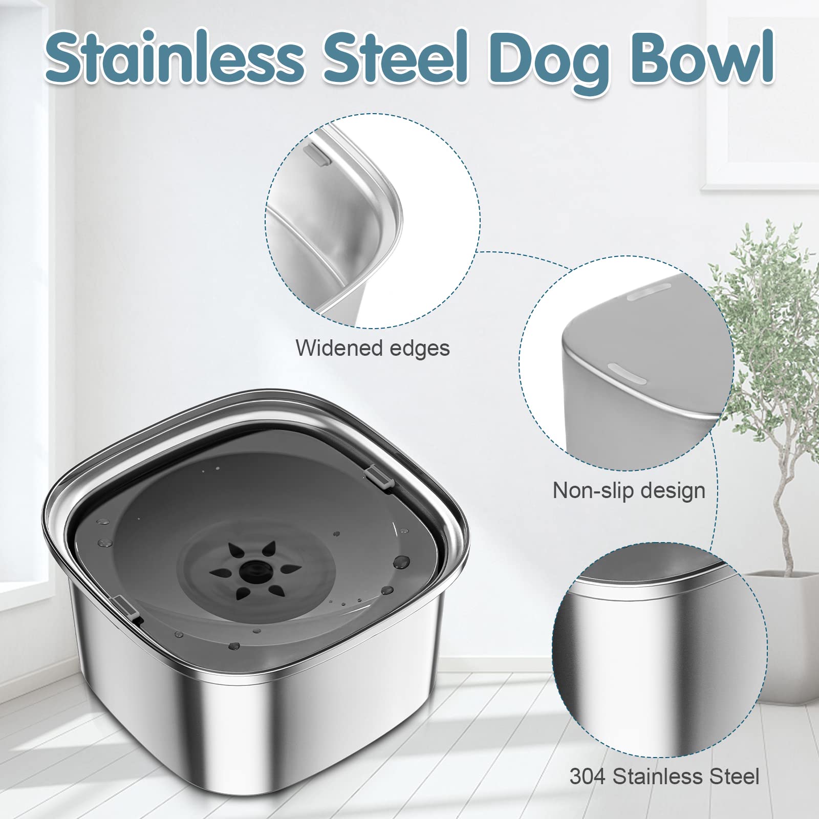 UPSKY 3L dog water bowl travel-friendly setup shown in vehicle or outdoors.