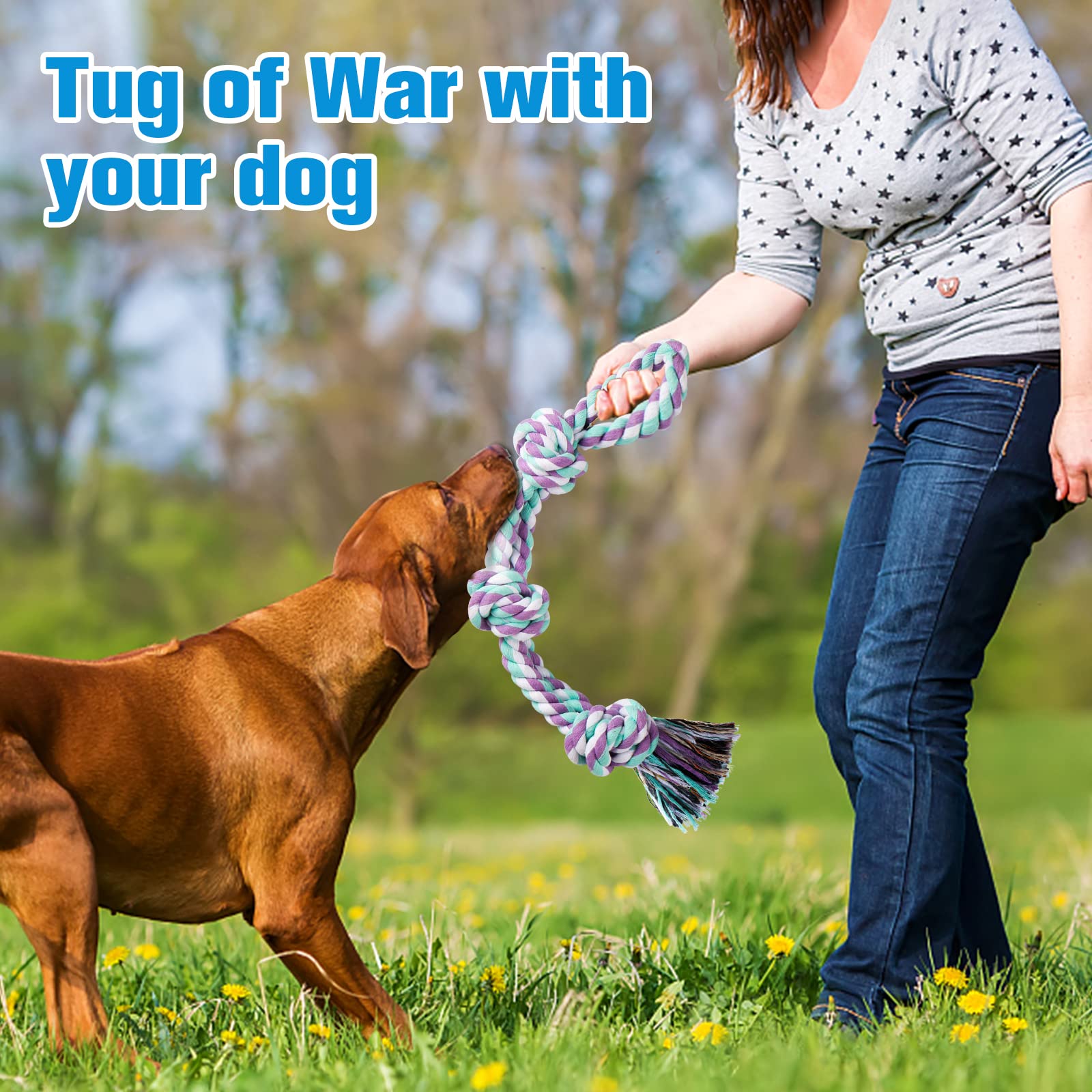 Upsky cuerda resistente para perros agresivos, diseño fuerte para masticación prolongada