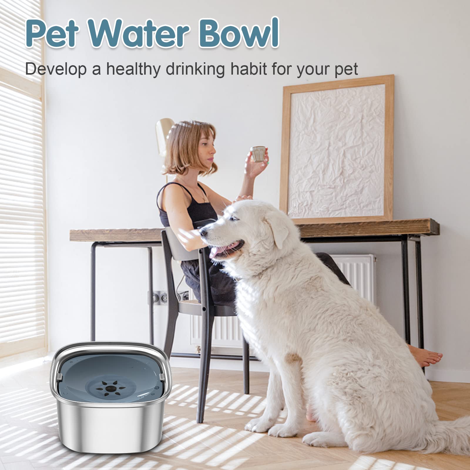 UPSKY dishwasher safe stainless steel bowl simplifies cleaning