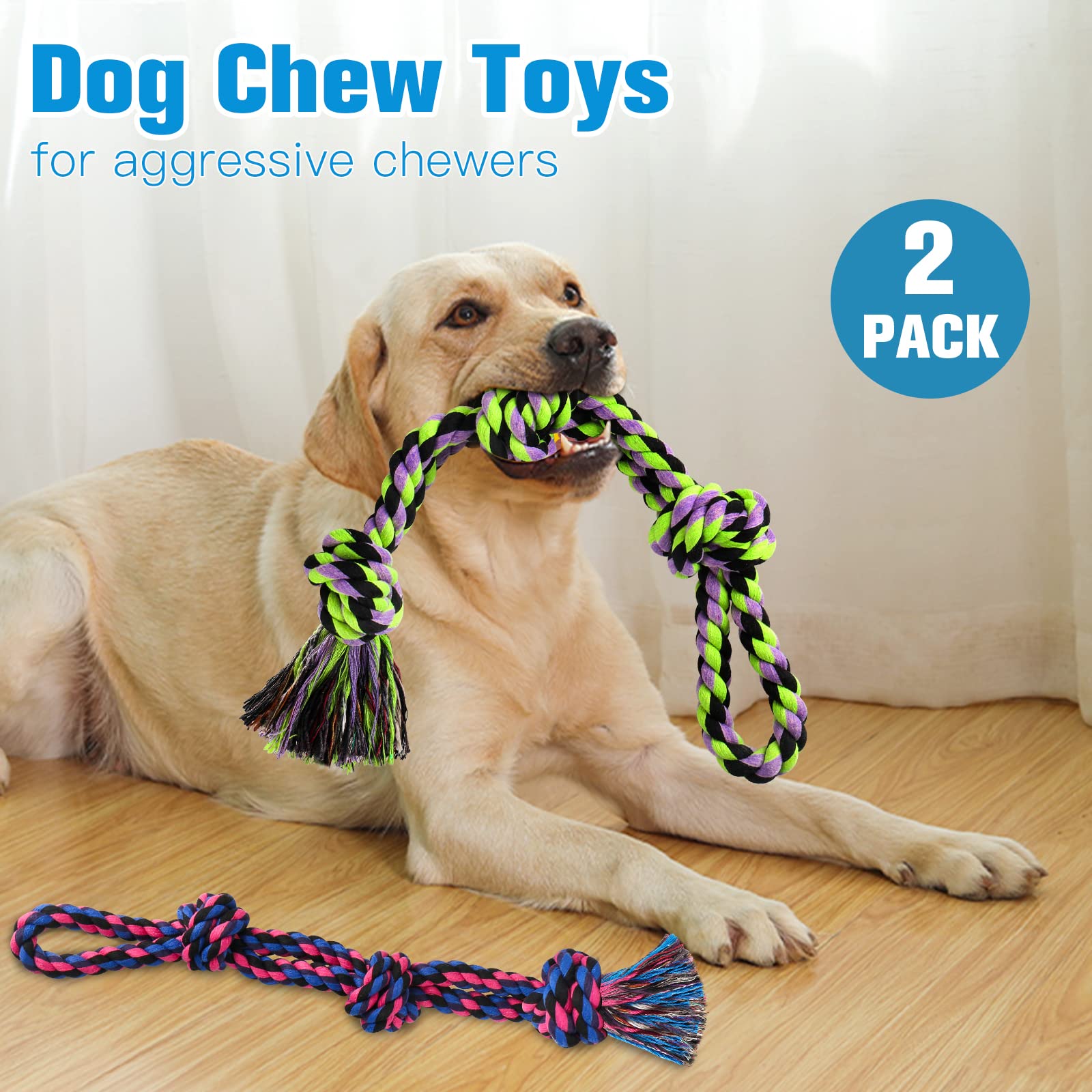 Upsky washable fiber rope toy after cleaning.