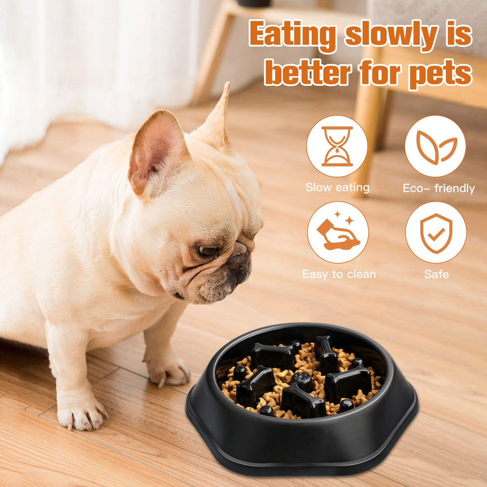 UPSKY Slow Feeder bowl interior close-up shows deeper ridges for interaction.