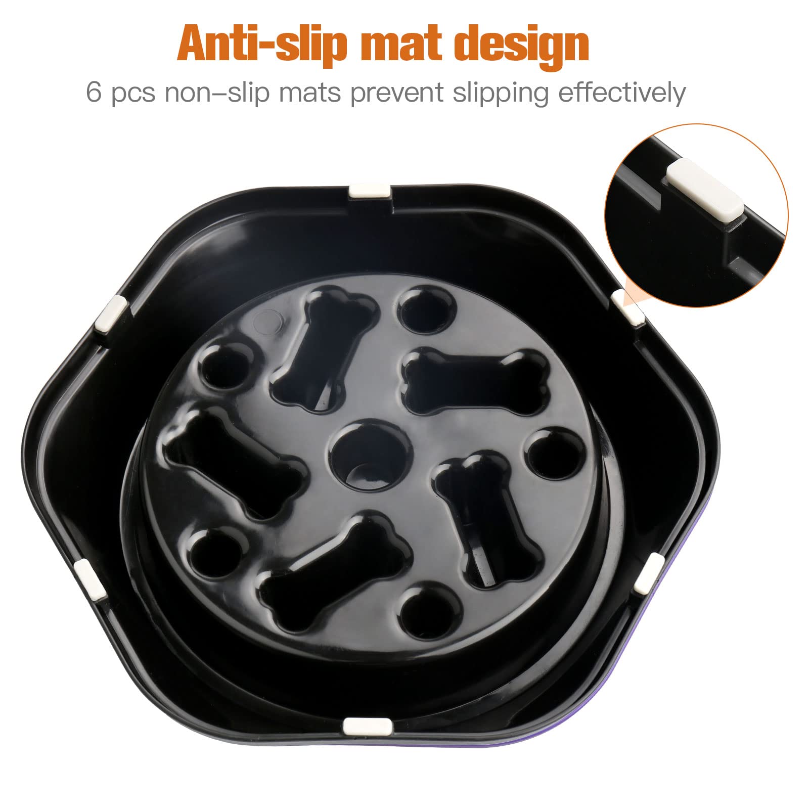 UPSKY Slow Feeder has 1-2 cup capacity for small to medium dogs.