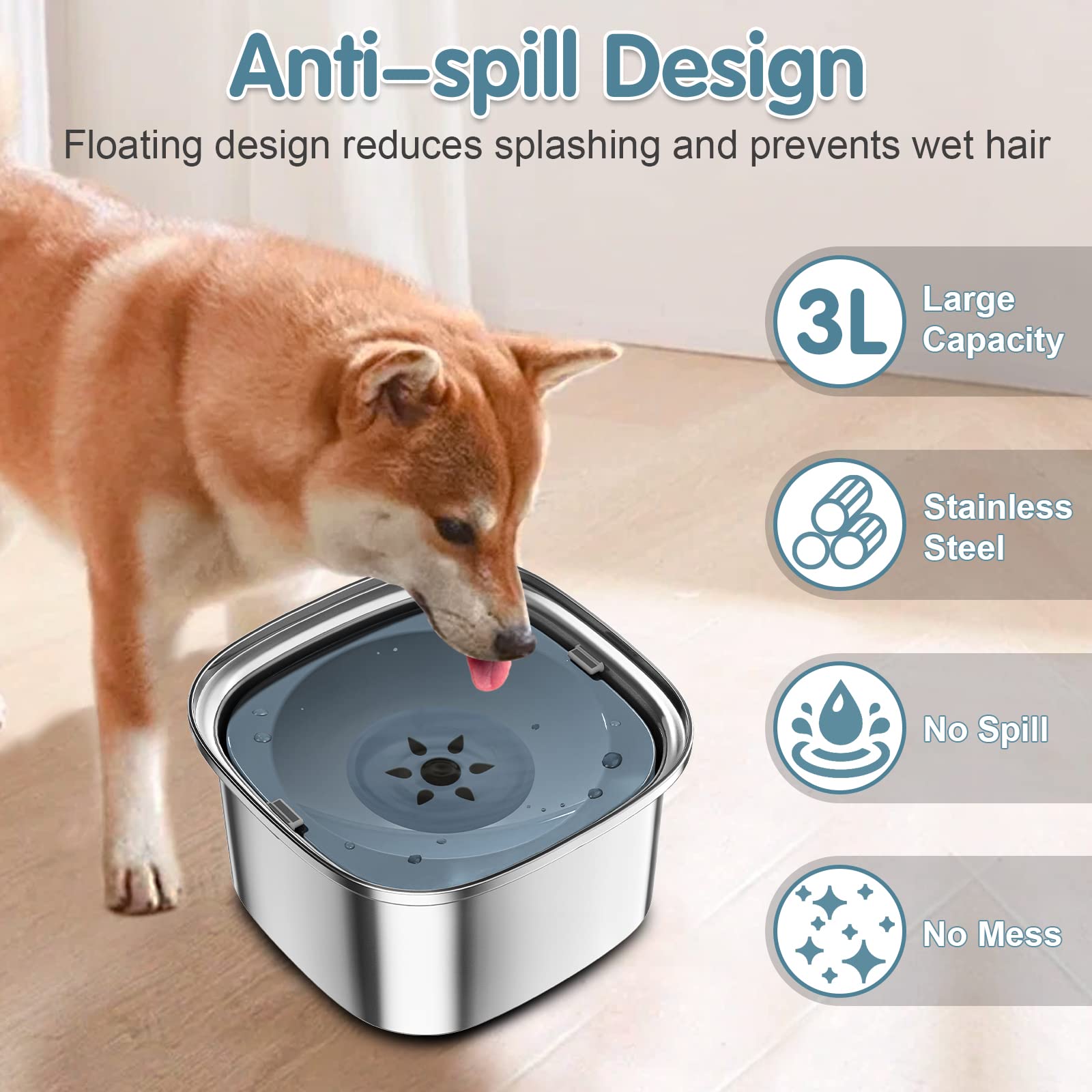 UPSKY wide mouth and silicone plugs curb spills and keep floors clean