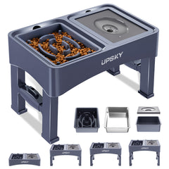 UPSKY 3-in-1 elevated stand for growing dogs with adjustable height options