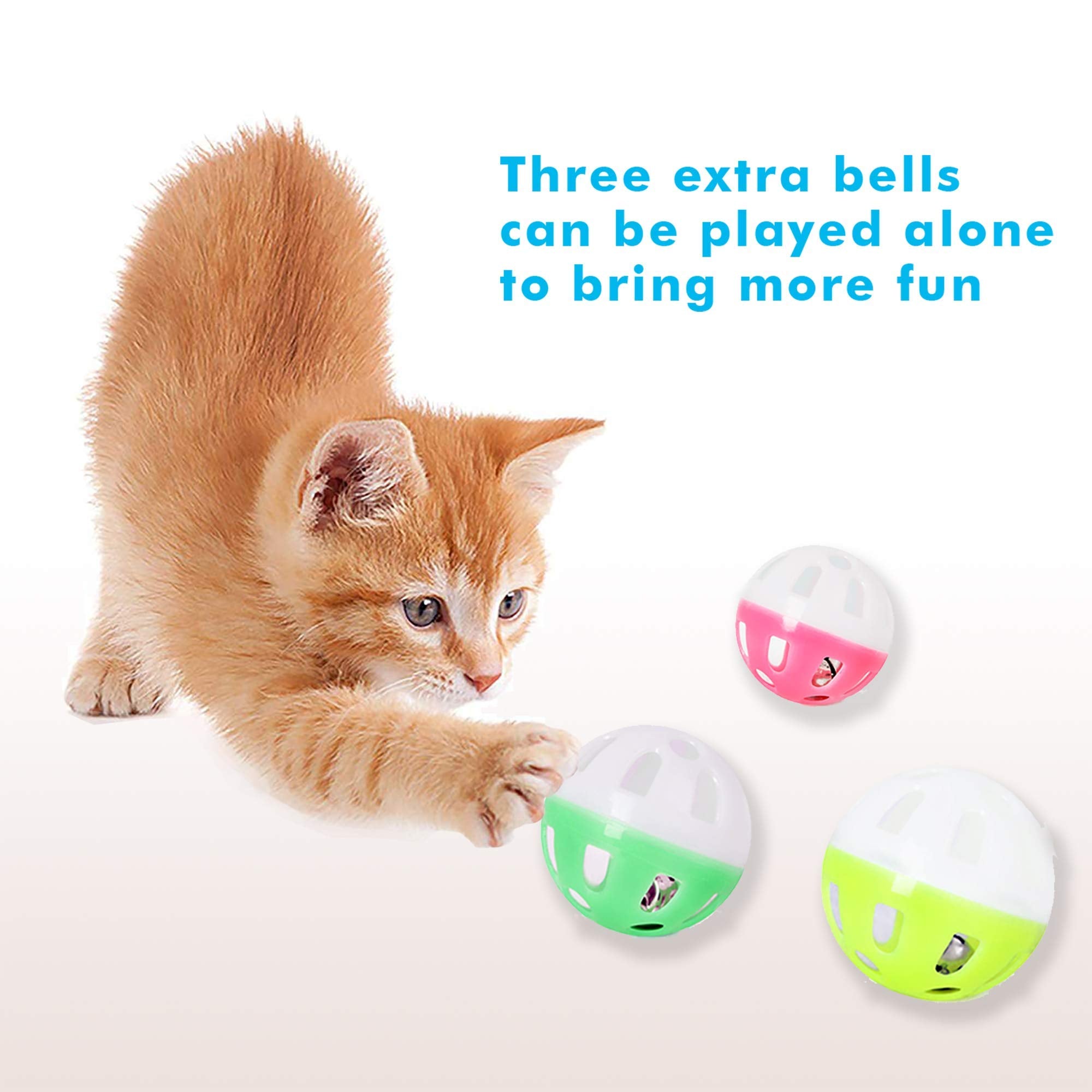 UPSKY Cat Toy Roller multi cat play image demonstrates shared fun and bonding potential