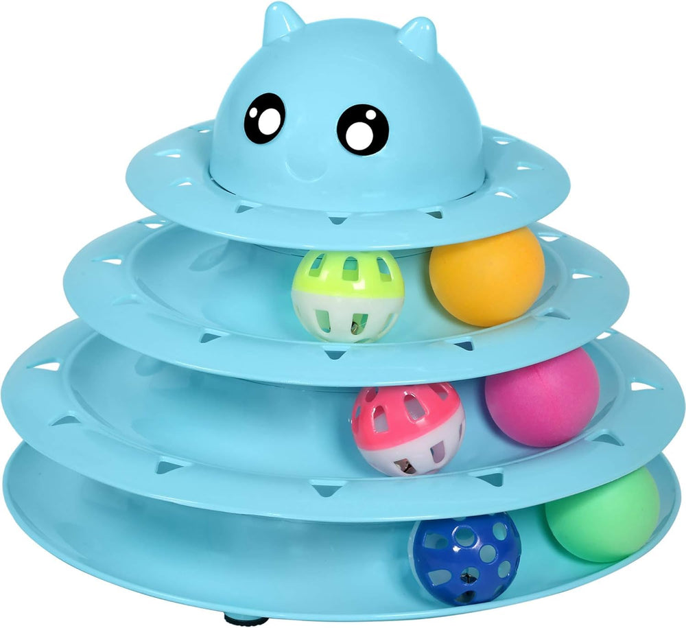 UPSKY Cat Toy Roller top view shows colorful balls for playful mental exercise