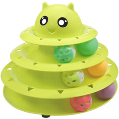 UPSKY Cat Toy Roller top view shows multi level design for engaging, mentally stimulating play