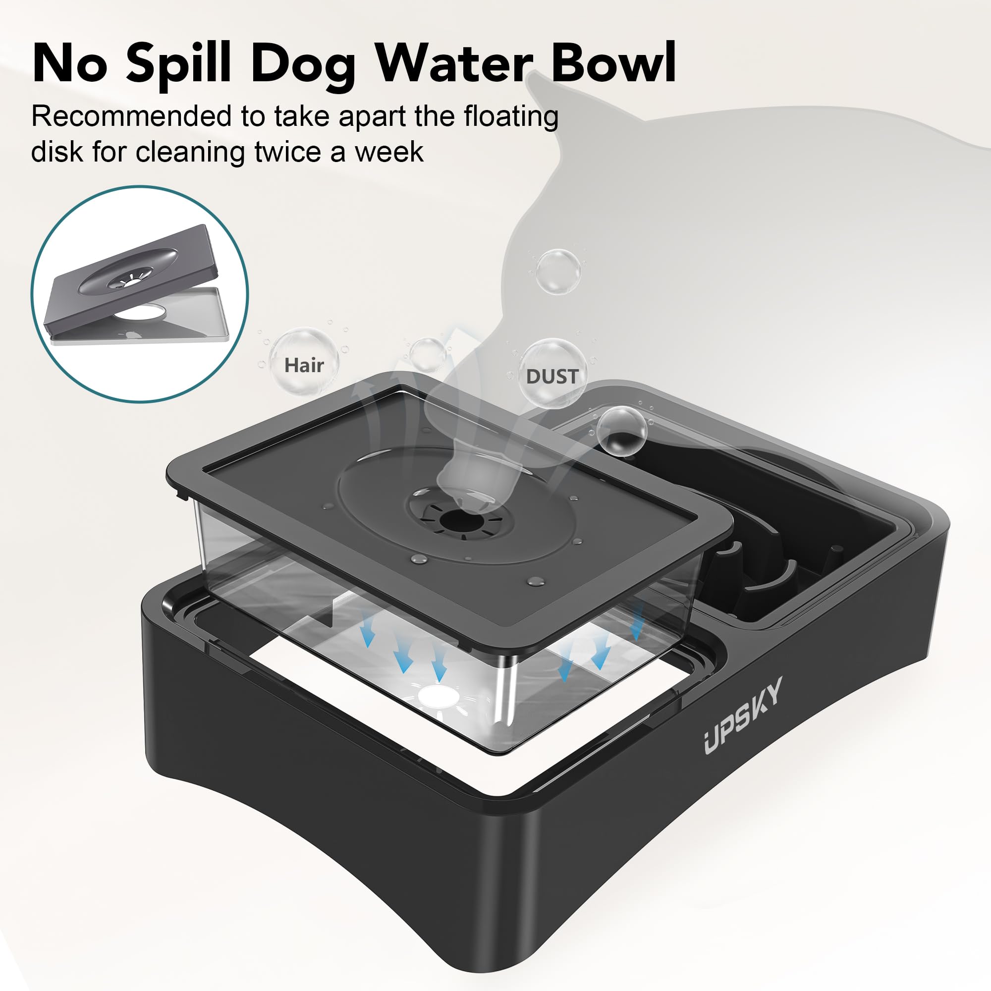 UPSKY four-height-adjustable stand adapts as dogs grow.