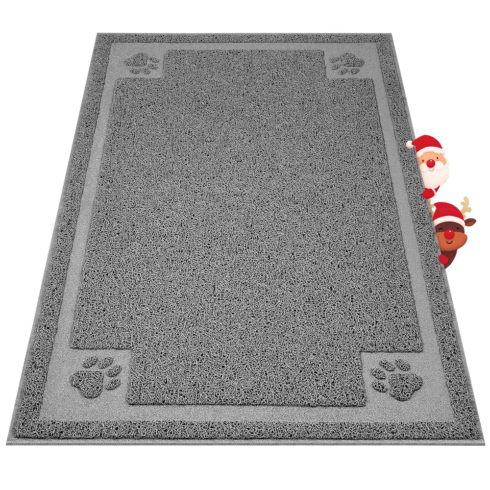 UPSKY large cat litter mat 35x23 top view for scatter control.