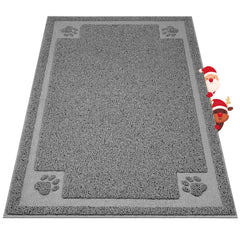 UPSKY large cat litter mat 35x23 top view for scatter control.
