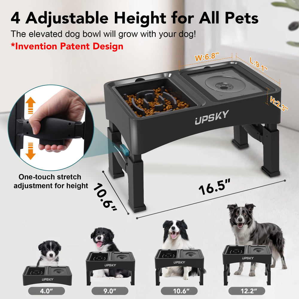 UPSKY slow-feeder oval ridge promotes mindful eating and longer mealtimes.