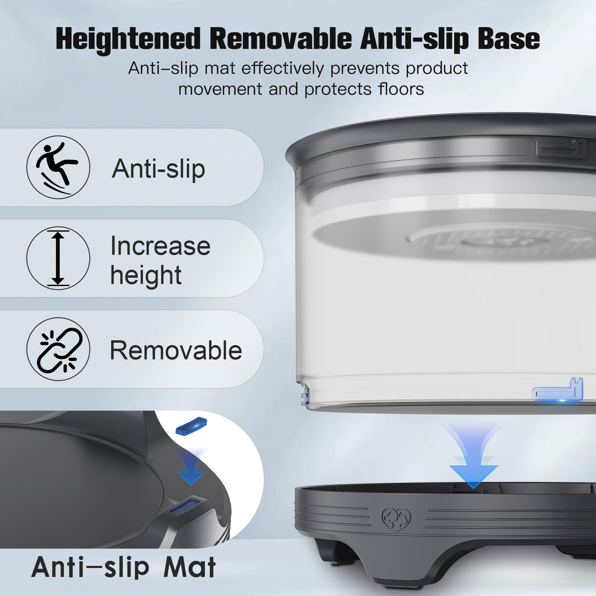 UPSKY water-level visible bowl lets you monitor hydration at a glance.