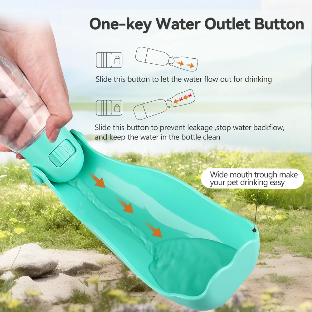 UPSKY wide 3-inch trough allows easy drinking and keeps fur dry.