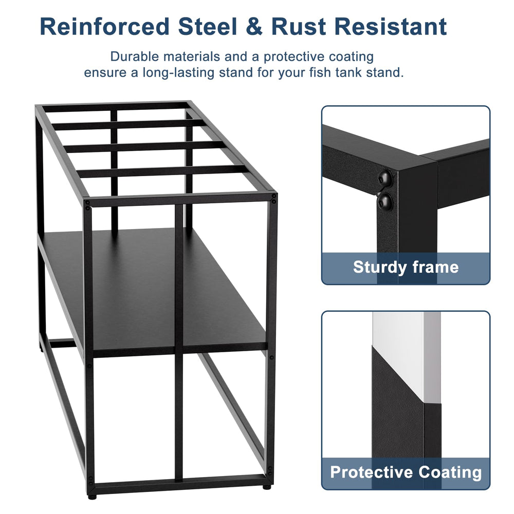 Urban Deco fish tank stand supports 900 lbs for larger 55-75 gallon tanks