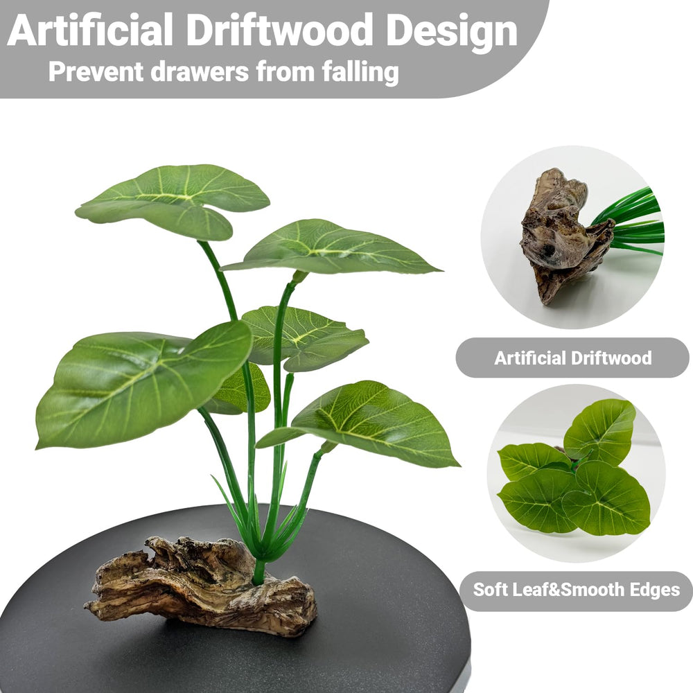 UreverFins colorfast silk plant stays vibrant under water exposure for long-term display.