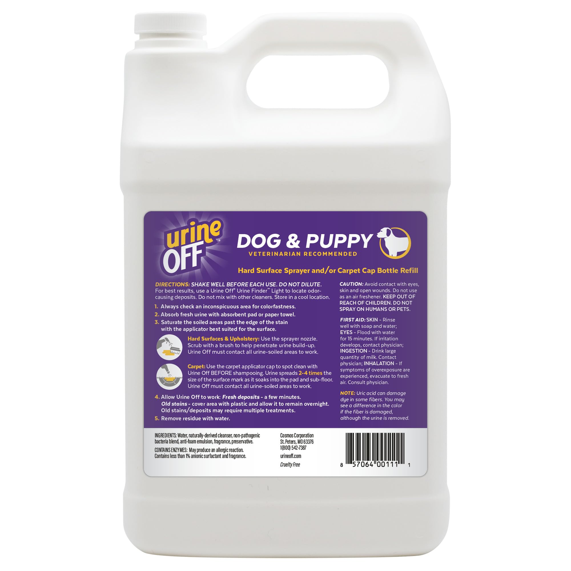 Urine OFF bio-enzymatic cleaner spray in action for pet messes