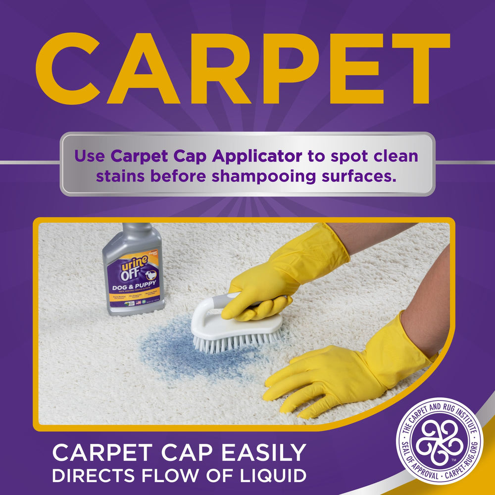 Urine OFF carpet cleaning scene with a spray bottle