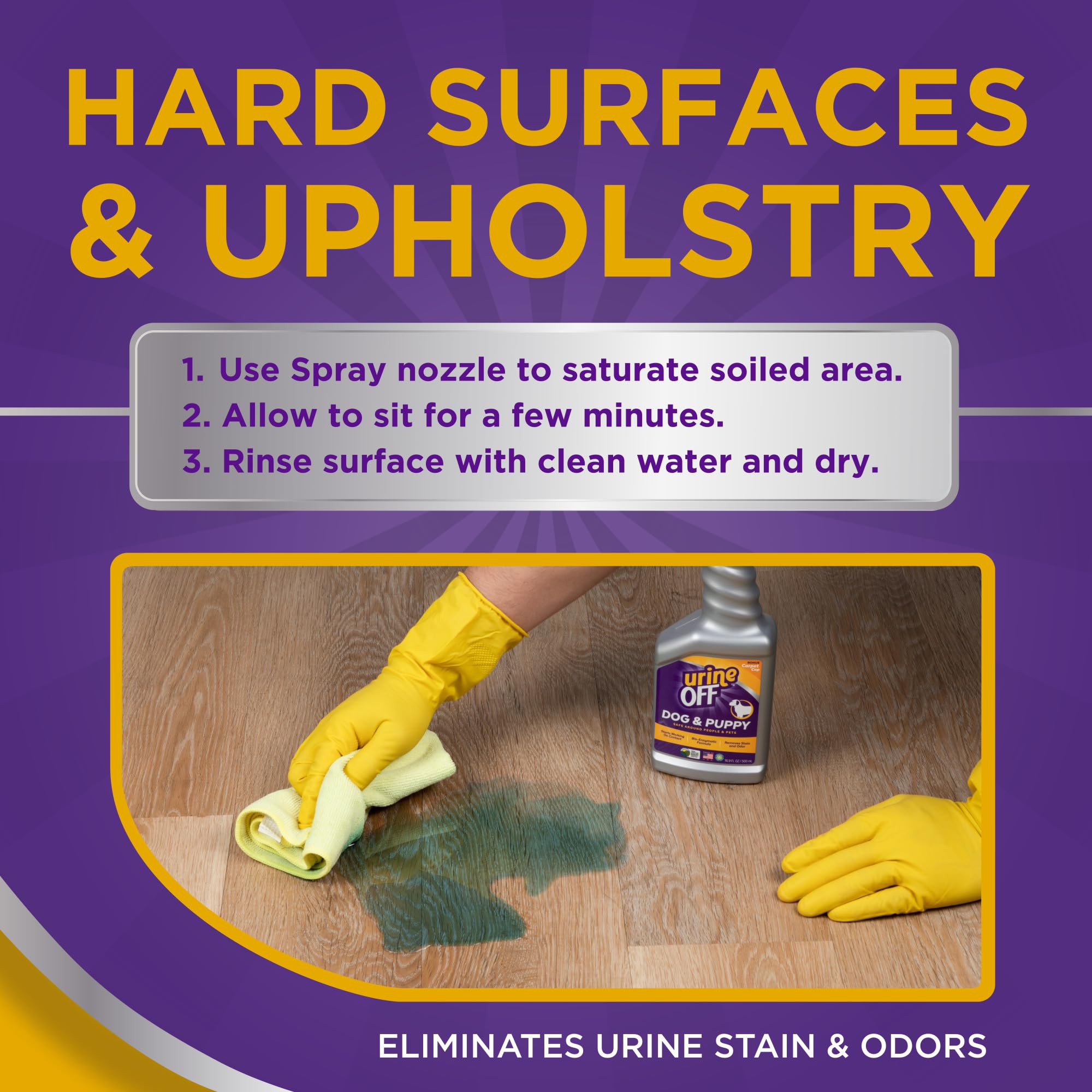 Urine OFF enzymes targeting uric acid for urine cleanup