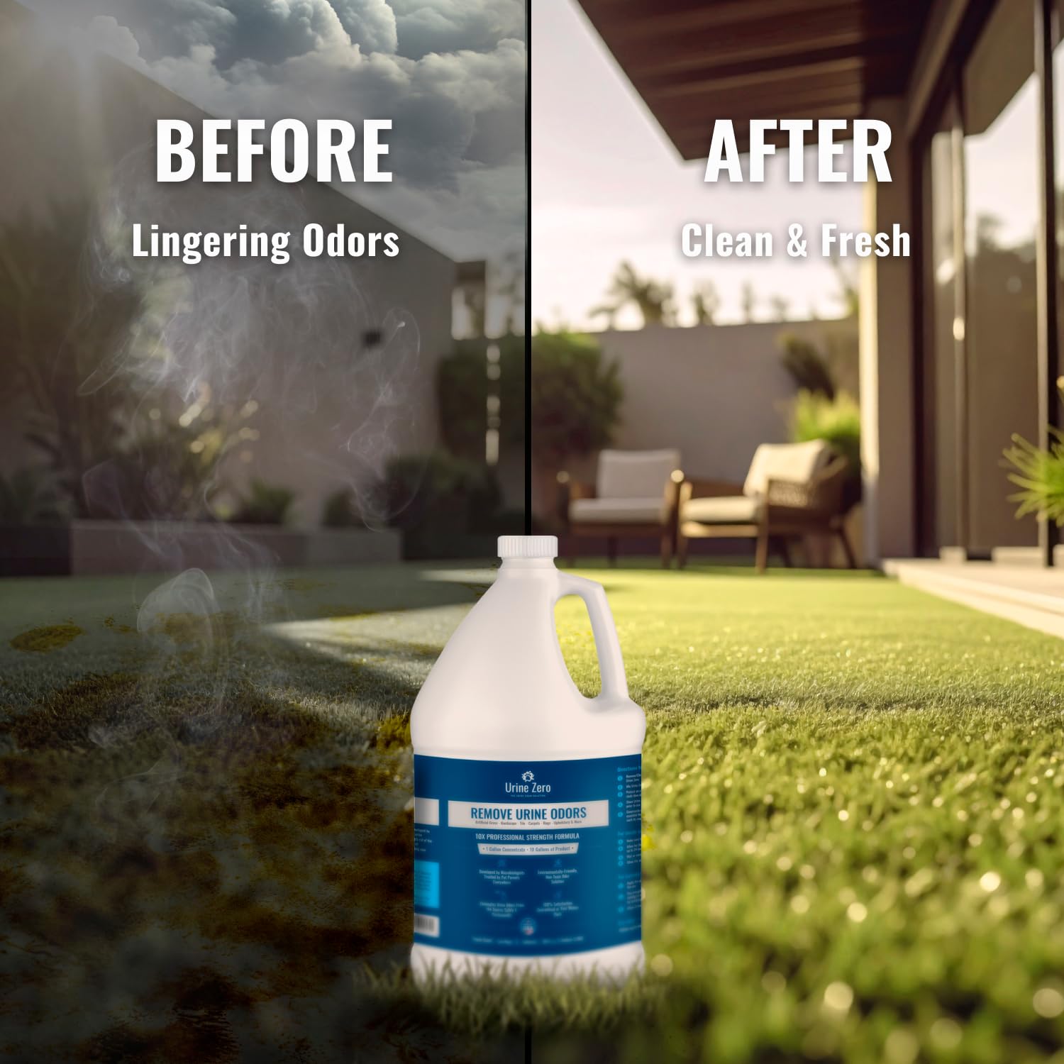 Urine Zero on carpet-rug restores freshness with bio-enzymatic action.