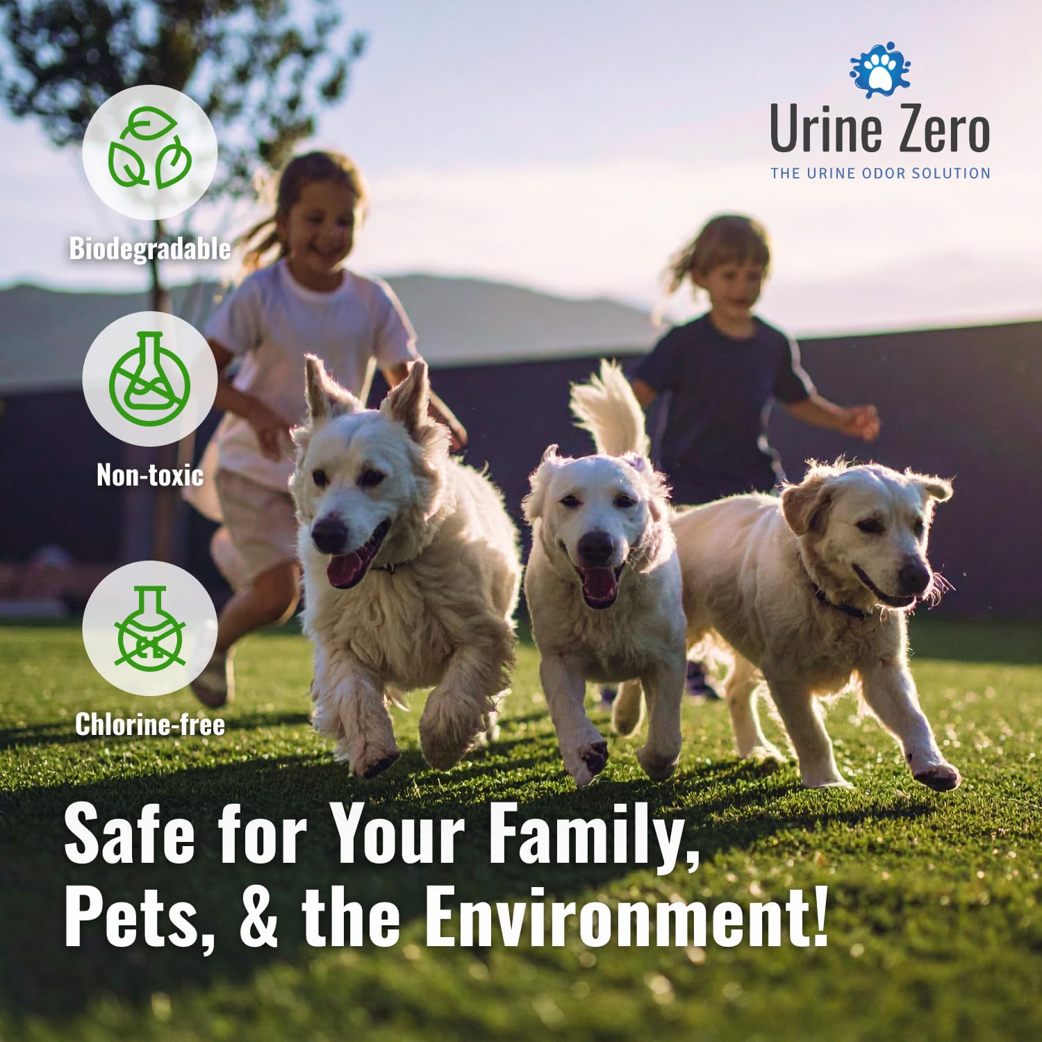 Urine Zero on tile demonstrates residue-free odor elimination for hard surfaces.