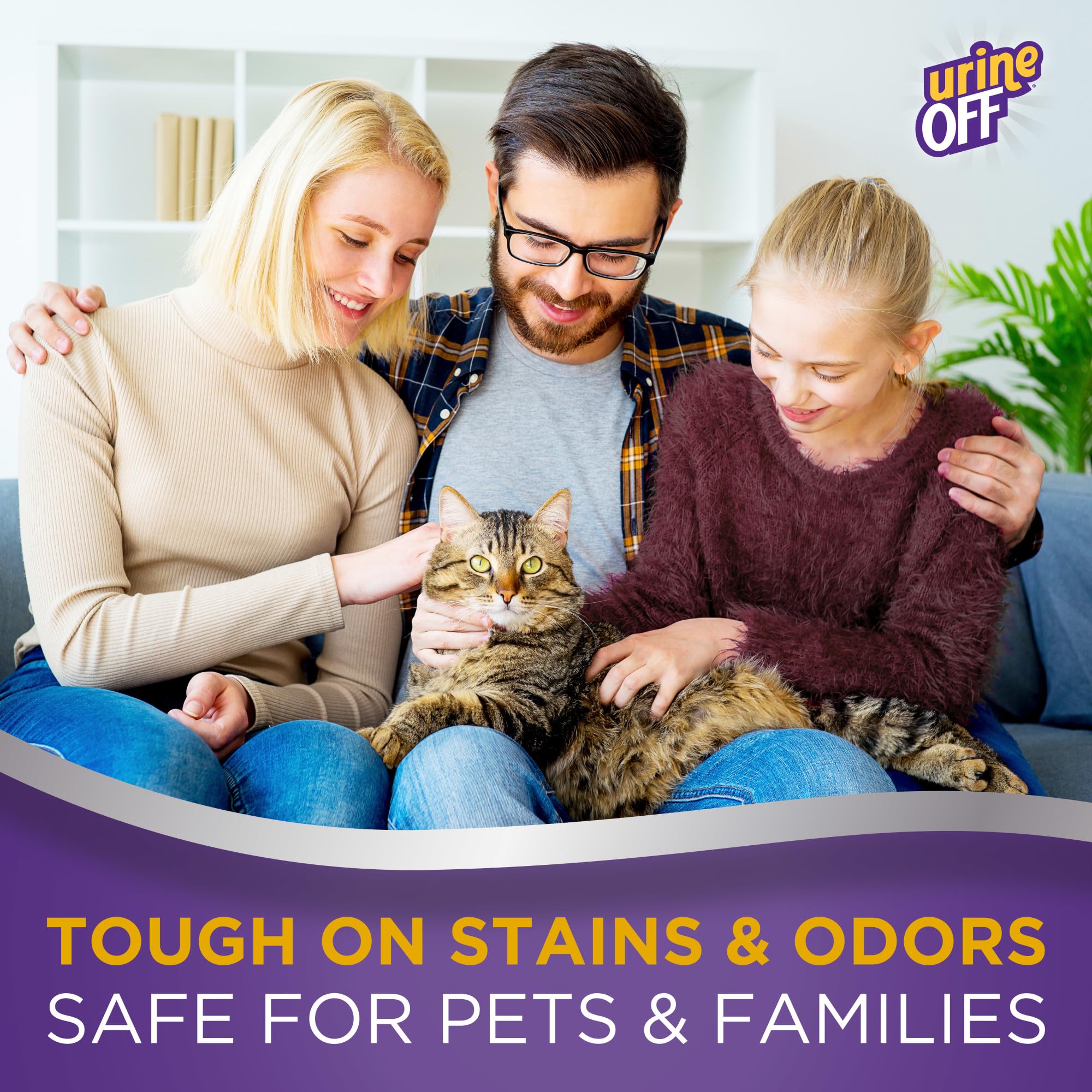 urineOFF multi-surface application on hardwood shows versatile use.