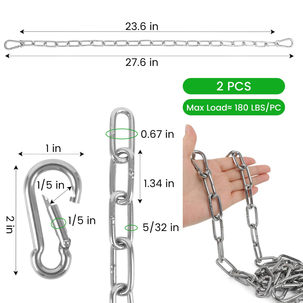 Urkupoo stainless steel gate chain lock closeup showing durable welds.