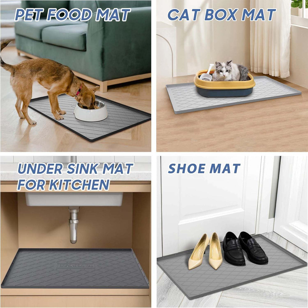 URMONA-durable-pet-mat is easy to wipe clean after meals.