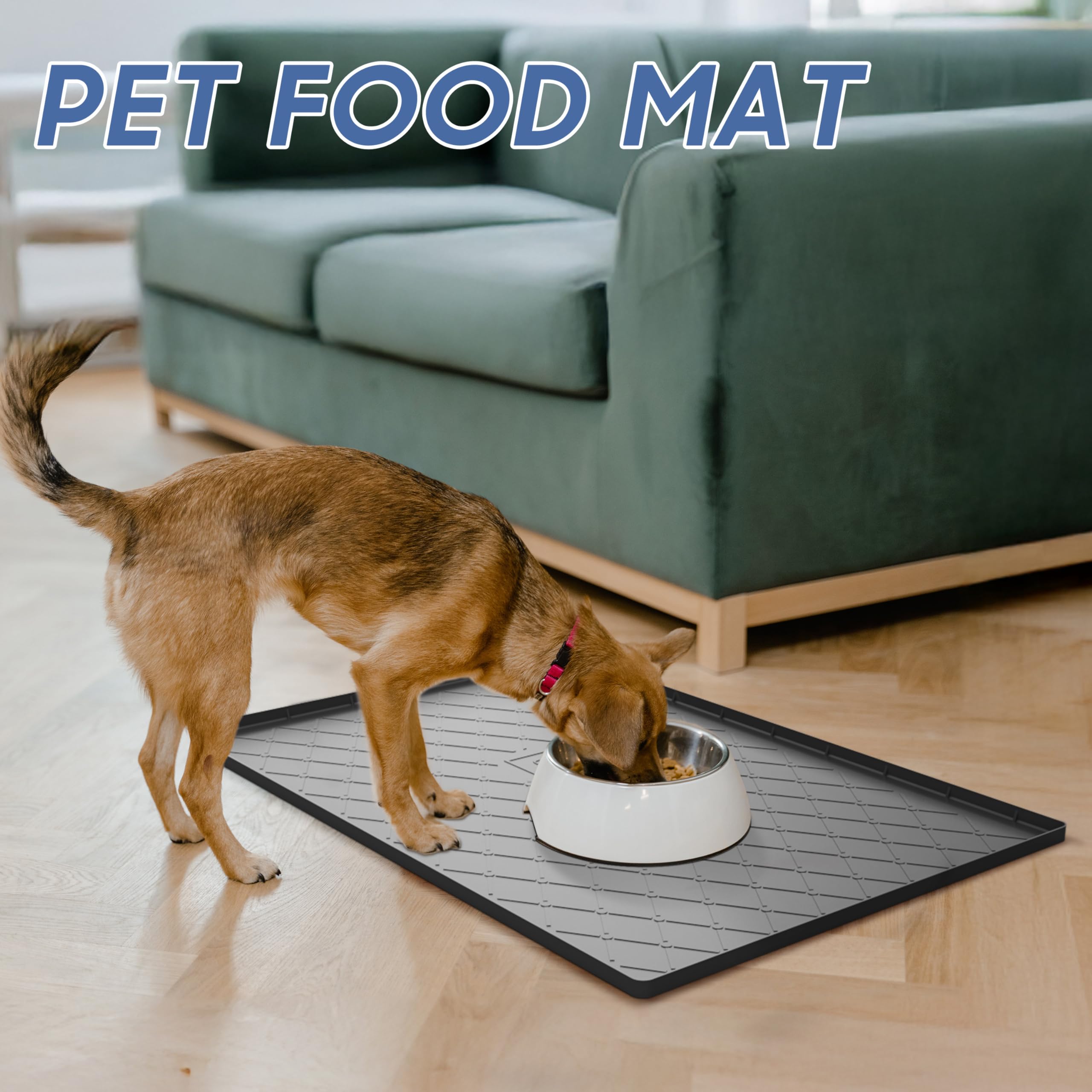 URMONA-floor-protection-dining-area-mat guards floors from spills during treats.