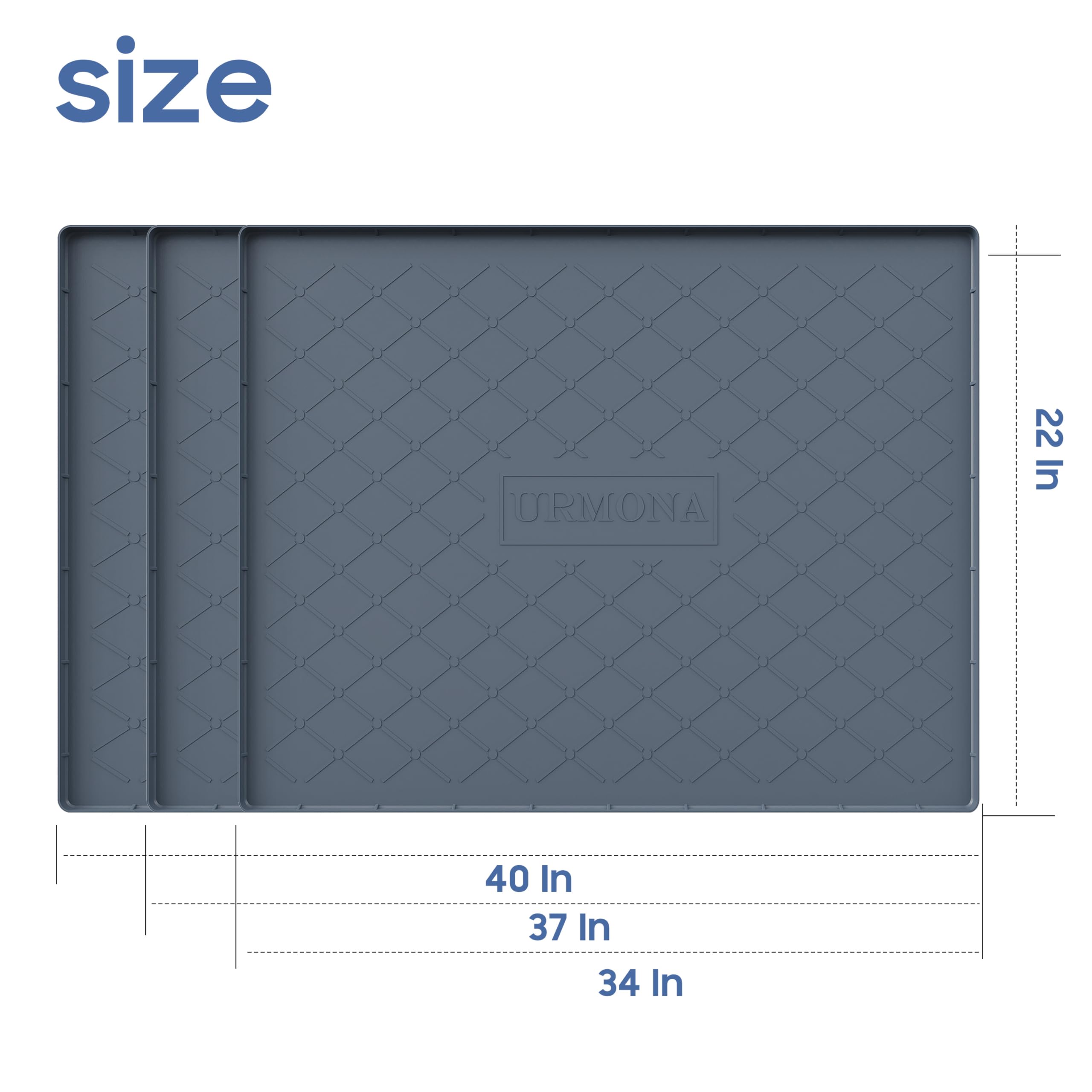 URMONA silicone-pet-mat-waterproof keeps messes off floors during meals.